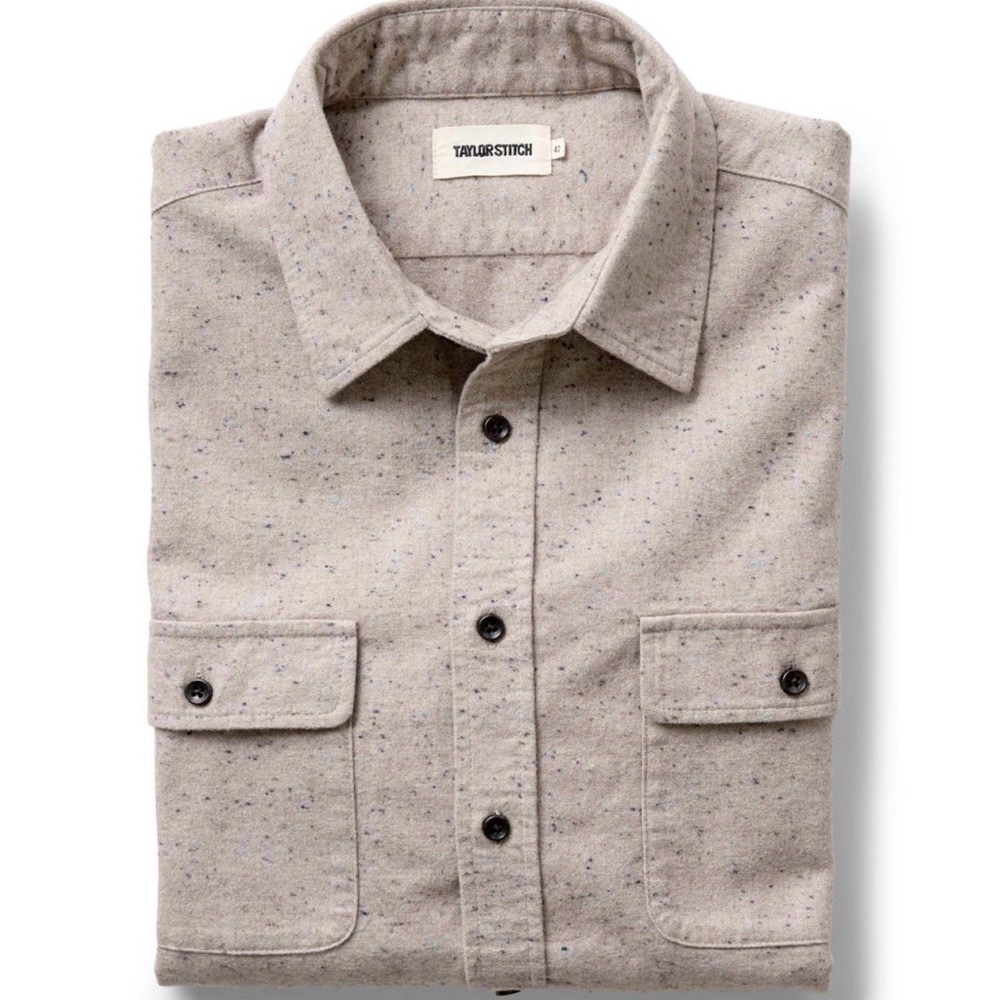 NWT Taylor Stitch Mens The Yosemite Shirt
in Oat Donegal Large 42 Limited Rare - Picture 5 of 10